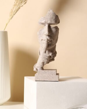 Sandstone Silence Is Golden Decorative Figurine