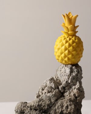 Yellow Pineapple Ceramic Showpiece