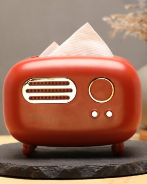 Vintage Style Tissue Holder - Cranberry Red