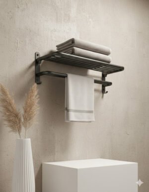 Patch 50cm Black Towel Rack