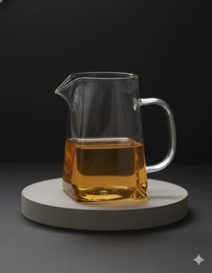 Square Base Glass Gongdao Bei (Fairness Pitcher) - 350ml