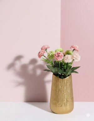 Small Vertical Gold Vase