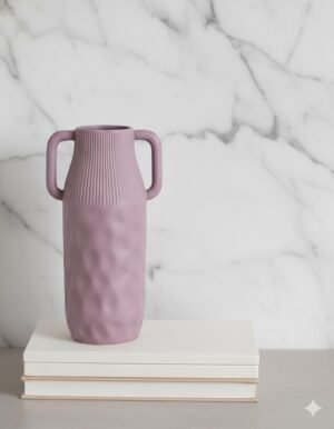 Matte Purple Double-Eared Vase