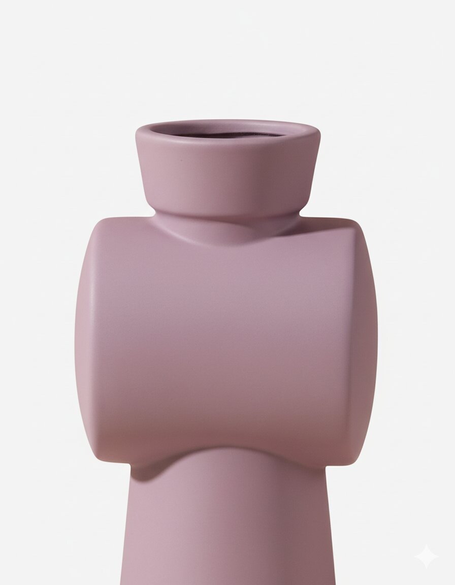 Matte Purple Hammer-Shaped Vase - Image 3