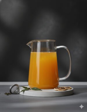 Elegant Glass Beverage Carafe with Handle (750ml)