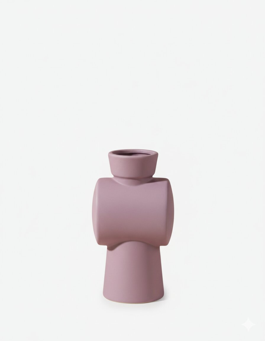 Matte Purple Hammer-Shaped Vase - Image 4