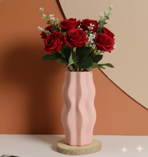 Pink Wavy Vase