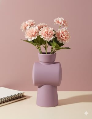 Matte Purple Hammer-Shaped Vase