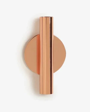 Rose Gold Solid Cylindrical Metal Wall Vase