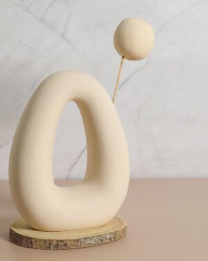 White Solid Hollow Ceramic Vase