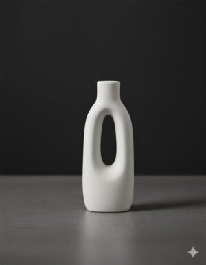 Small White Tall Vase