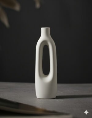 Large White Tall Vase