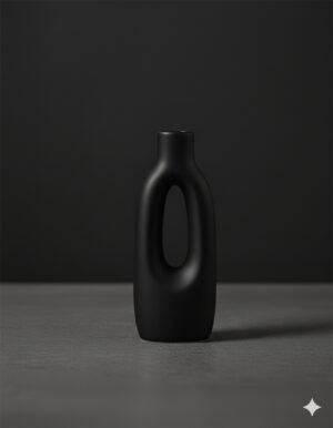 Small Black Tall Vase