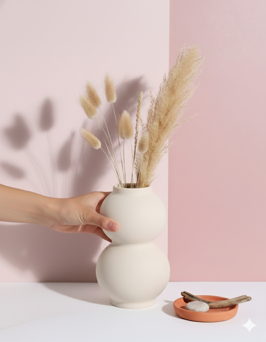 Double Globe Minimalist Embryo Vase - Image 2