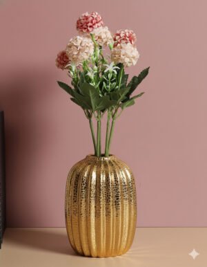 Electroplated Gold Crack Vase – Small
