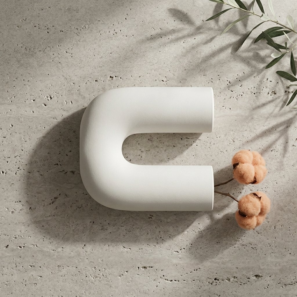 White Archway Abstract Shaped Ceramic Vase | Modern Sculptural Home Décor - Image 3