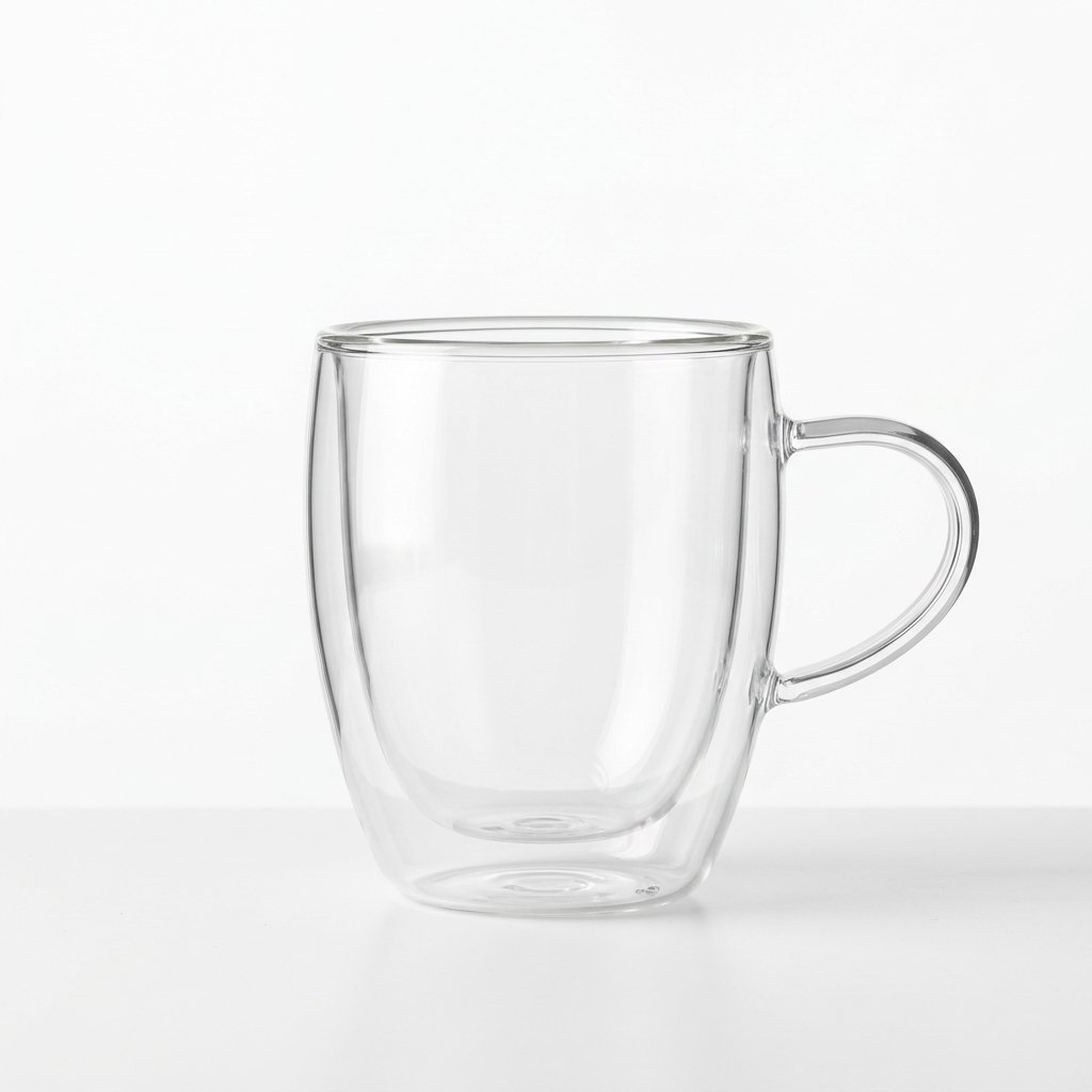 Insulated Double-Walled Glass Coffee Mug Large (450ML) | Multi/Mixed Heat-Resistant Drinkware