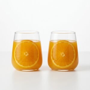Curved Low Tumbler (480ML) | Multi/Mixed Ceramic Drinking Cup for Modern Tabletop