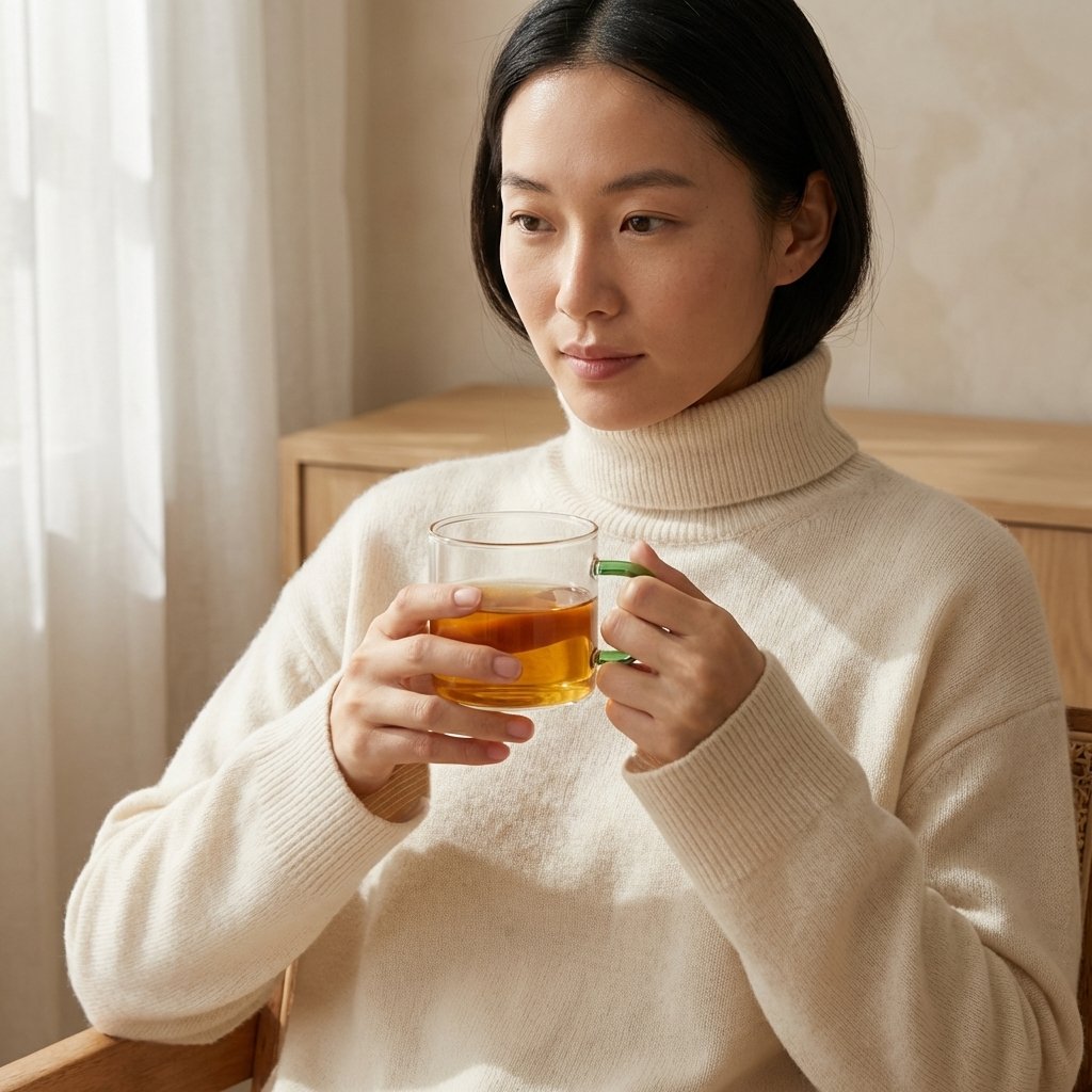 Minimalist Glass Tasting Cup with Emerald Green Handle (120ML) | Small Elegant Drinkware - Image 2