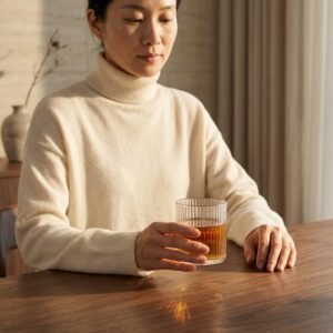 Modern Vertical Ribbed Rocks Tumbler (201–300ML) | Multi/Mixed Ceramic Drinking Glass