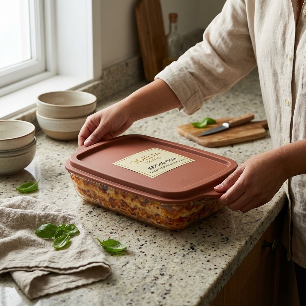 Large Baking Dish with PE Lid (2000ML / 2700ML / 3800ML) | Food Storage & Oven Dish Set (Red) - Image 2