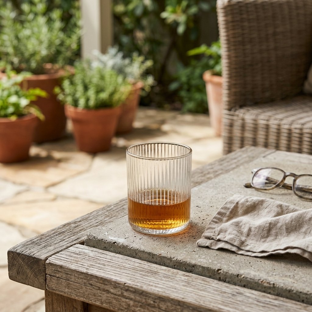 Modern Vertical Ribbed Rocks Tumbler (201–300ML) | Multi/Mixed Ceramic Drinking Glass - Image 2