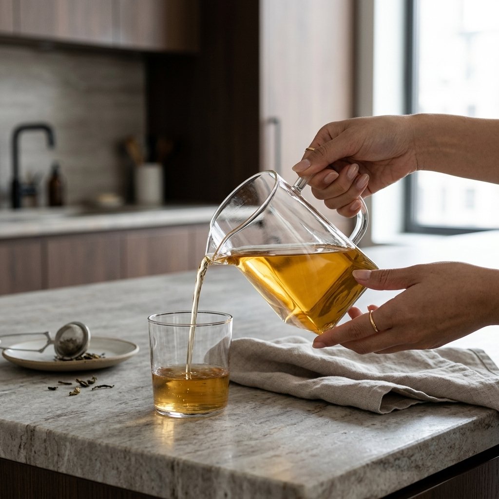 Square Base Glass Gongdao Bei (Fairness Pitcher) 350ML | Multi/Mixed Glass Tea Serving Pitcher - Image 2