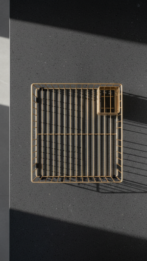 Gold Wire Drying Rack | Modern Dish & Kitchen Drying Organizer