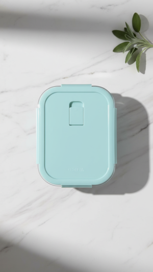 3 Pack Clear Glass Food Storage Container Set with 4PP Snap Lock Sage Lid and Air Vent.