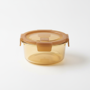 2 Pack Colored Glass Snap Lock Food Storage Container Set.